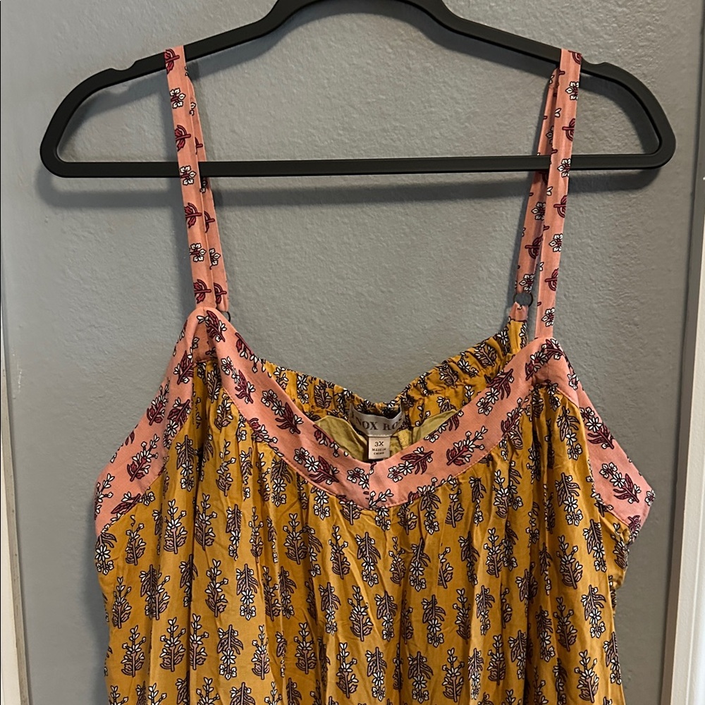 NWT Knox Rose Pink and Yellow Midi Dress - Picture 3 of 6